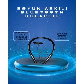 Resim Polygold PG-100 Type-C Şarjlı Bluetooth Kulaklık – Boyun Askılı, Uzun Pil Ömürlü, Mikrofonlu 