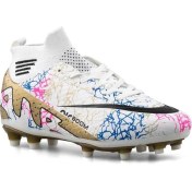 Resim Air Laliga Krampon Çoraplı - Beyaz/altın/desenli 