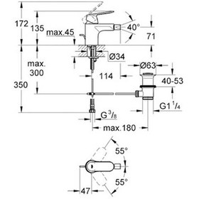 Resim Grohe Eurocosmo Tek Kumandalı Bide Bataryası - 32839000 