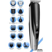 Resim Goldmaster Matrix Led Ekranlı Kablolu Kablosuz Islak Kuru Ipx7 12 In 1 Erkek Bakım Seti 