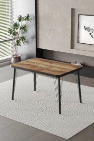 Resim Mutfak Masası Takımı Elma Serisi 4 Sandalyeli Siyah Ceviz 