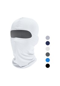 Resim Skycity Bisikletçiler İçin Nefes Alabilen Ve Hızlı Kuruyan Tam Yüz Şapkası - Ter Emici Kumaş Beyaz 
