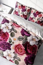 Resim MONOHOME Çift Kişilik Nevresim Takımı Özel Dokuma Pamuk Saten 3D Digital Flower Dream, monohome18597HF 