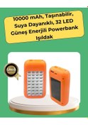 Resim Bfs 10000 Mah Güneş Enerjili Taşınabilir Şarj Cihazı Ve Aydınlatma Cihazı Çok Renkli 