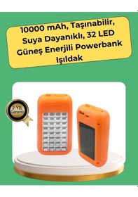Resim Bfs 10000 Mah Güneş Enerjili Taşınabilir Şarj Cihazı Ve Aydınlatma Cihazı Çok Renkli 
