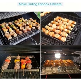 Resim Popüler Sepet 10'lu Paslanmaz Çelik Şiş Seti (20 Cm) - Airfryer & Mangal 