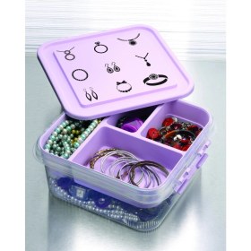 Resim Takı Dikiş Kutusu Saklama Kabı Hobi Kutusu 