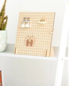 Resim AŞKTOPLARIM Küpe Düzenleyici, Şık Ve Fonksiyonel Ahşap Küpe Organizer, Küpe Tutucu, Dekoratif Takı Standı 25x25 