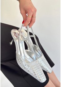 Resim Alfanora Sione Gümüş Cilt Topuklu Ayakkabı Çok Renkli 