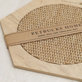 Resim Petbucks Pet Accessories Doğal Sisal Kedi Tırmalama Matı Kedi Tırmalama Tahtası Kedi Otu Catnip İçerikli 