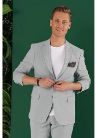 Resim Efor C 640 Slim Fit Gri Spor Ceket Gri 