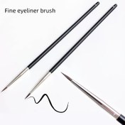 Resim 2 Adet T22 Ultra İnce Eyeliner Fırçası - Kanatlı Liner, Göz Farı ve Krem & Sıvı Eyeliner için Sentetik Polyester Kıllar & Ergonomik Saplar ile Hassas Uçlu Makyaj Fırçaları - Başlangıçtan Profesyonellere Özel, Damla Şekilli Fırça, Süper İnce Kıllar 