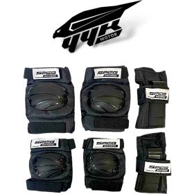 Resim WİNNER MOTORS Dizlik Dirseklik Ellik. 6 Parça Vücut Koruma Korumalık Spor ve Sürüş Ekipmanı M-L Yetişkin 