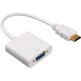Resim Aogo HDMI To VGA Dönüştürücü HDMI Giriş VGA Çıkış HDMI VGA Kablo HDMI In VGA Out HDMI Erkek VGA Dişi Dönüştürücü 