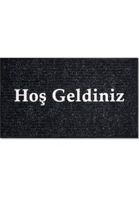 Resim Balkon Ve Iç Dış Kapı Yıkanabilir Nem Alıcı Toz Alıcı Halı Kapı Önü Paspası Türkçe Hoş Geldiniz Kahverengi 