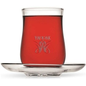 Resim Kişiye Özel 6'lı Naturel Çay Seti 