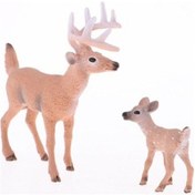 Resim Zcjb Çocuklar İçin Katı Beyaz Kuyruklu Geyik Simülasyon Oyuncak Geyik Modeli 6 Adet-66411 
