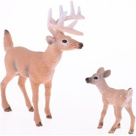 Resim Zcjb Çocuklar İçin Katı Beyaz Kuyruklu Geyik Simülasyon Oyuncak Geyik Modeli 6 Adet-66411 