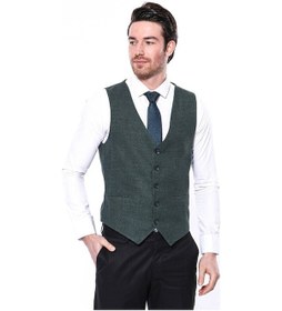 Resim Wessi V Yaka Tek Erkek Yelek - Yeşil 
