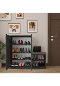 Resim Asra Trend %100 Mdflam Antrasit Ayakkabılık A-28 Çok Renkli 