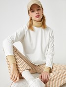 Resim Bisiklet Yaka Basic Sweatshirt 