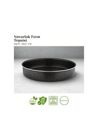 Resim 28 Cm Granit Yuvarlak Fırın Tepsisi - Siyah Siyah 