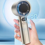 Resim USB Şarj Edilebilir El Tipi Fan - Dijital Ekranlı, Taşınabilir, Şık Reçine Fan, Kapalı/Açık Alan Kullanımı İçin İdeal, Yazlık Rahatlık İçin İdeal, Açık Alan Gereksinimleri | Modern Estetik | Dayanıklı Yapı, Taşınabilir Fanlar 
