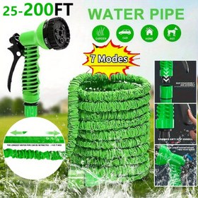 Resim 7.62 metre - 60.96 metre Genişleyebilen Bahçe Hortumu, 7 Püskürtme Modu & Ergonomik Spreyleyici ile - Ağır Hizmet Tipi Polyester ve Kauçuk, ABD/AB Bağlantıları için Avlu, Araba Yıkama, Evcil Hayvanlar, Veranda - Her Mevsim Dış Mekan Kullanımı, Dayanıklı Yüksek Kaliteli Bağlantılarla Genişleyen Bahçe Hortumu 