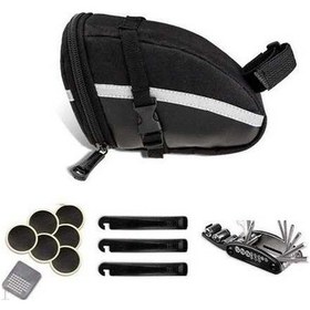 Resim Pazly Bag With Tools Kits Alet Setleri Eyer Çantası, Çok Renkli, U Shape, Yansıtıcı Şerit, 1.2l Kapasiteli Çok Renkli 