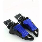 Resim Cloudstore Motosiklet Cnc Arka Pedallar Universal Alüminyum Alaşım Çift Renkli Mavi 