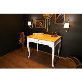 Resim Wooding 120 Cm Masif Naturel Beyaz Çalışma Masası 