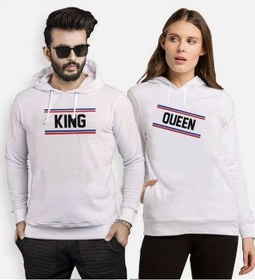 Resim Tshirthane King Queen 22 Sevgili Kombinleri Kapüşonlu Kombini 