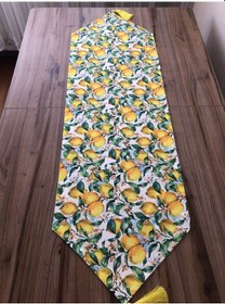 Resim Vintage Limonlar Desenli Runner Çok Renkli 