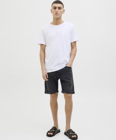 Resim Jack & Jones Jack Jones Erkek Likralı Siyah Kot Şort 12269612 Siyah 