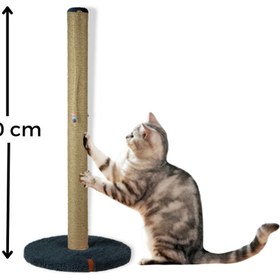 Resim PUGALO 80 Cm Tırmalama Tahtası Silindir Taban Uzun Catnipli Tırmalama Tahtası Antrasit 