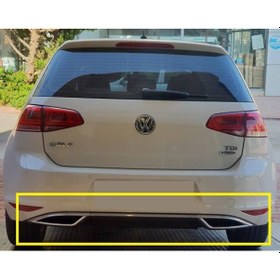 Resim Vw Golf 7 2013-2016 Mk7 Eksoz Görünümlü Arka Difüzör 