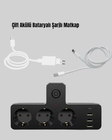 Resim Ev Ve Ofis İçin Akıllı Çoklu Priz 7 Girişli Standart 