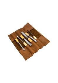 Resim Rox Wood 0126 Deri Çantalı Premium Iskarpela Seti 6 Parça 