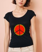 Resim Filistin Direnişi Karpuz Geniş Yaka Tişört 