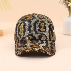 Resim Leopar Desenli Şapka 's Beyzbol Kepi Moda Pullu Güneşlik Unisex İlkbahar/Yaz Trend Erkek ve Kadınlar İçin Uygun 