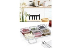 Resim Mcreative Kahvaltılık Saklama Kabı 0,25 ml Vakum Kapaklı 6'lı Erzak Kuru Gıda Saklama Kabı (NKS154) 