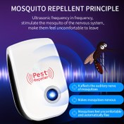 Resim 1 adet Ses Dalgası Teknolojili Sivrisinek Kovucu Cihaz - Ev, Ofis ve Depo için Takılabilir Haşere Kontrolü - Etkili Haşere Kontrolü için Ses Dalgası Frekanslı 110V-240V Böcek Yok Edici - Yazın Vazgeçilmez Aleti 