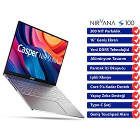 Resim Casper Nirvana S100 300NIT İ7-13620H 32GB DDR5 RAM 500GB SSD W11H Kablolu Mouse S100.1362-DV00A-G-F-KM35S 