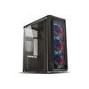 Resim Hiper ZOE 600W Mid ATX Oyuncu Bilgisayar Kasası 
