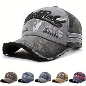 Resim Vintage Tarzı Nakışlı Distressed Beyzbol Şapkası - Ayarlanabilir, Hafif Erkek ve Kadınlar İçin Dad Hat, Siyah Beyzbol Şapka, Günlük Kullanım, Sokak Modası, Nefes Alabilen Kumaş, Dayanıklı Dikiş, Kadın Aksesuarı, Trend Streetwear 