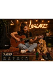 Resim valares FA40MG Profesyonel Seri Köşe Korumalı sap ayarlı 40" Akustik Gitar Mat Maun Ful aksesuar 
