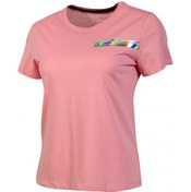 Resim Peak Fw602442 Kadın Pembe Bisiklet Yaka Kısa Kollu Spor Tişört 