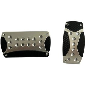 Resim Chuangyinshop 2.5mm Kalınlık Anti-slip Oksitlenmiş Alüminyum Pedallar - Silvery Black Carbon Pattern Patch 
