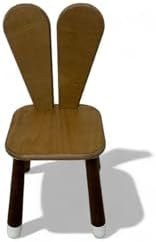 Resim Dr.Wood's Happy Kids' Toys Standart Tavşan Kulak Tasarımlı Çocuk Sandalyesi, Kahverengi, Kumaşsız 