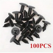 Resim Motion003 100 Adet 8mm Siyah Plastik Perçin - Dayanıklı Abs Tampon Kapama Kelepçesi 